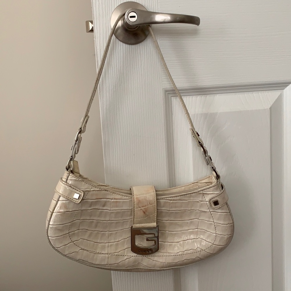 GUESS | Patent Faux Leather Croc Embossed Purse